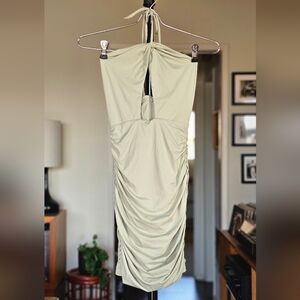 Babyboo Fashion Ruched Halter Dress